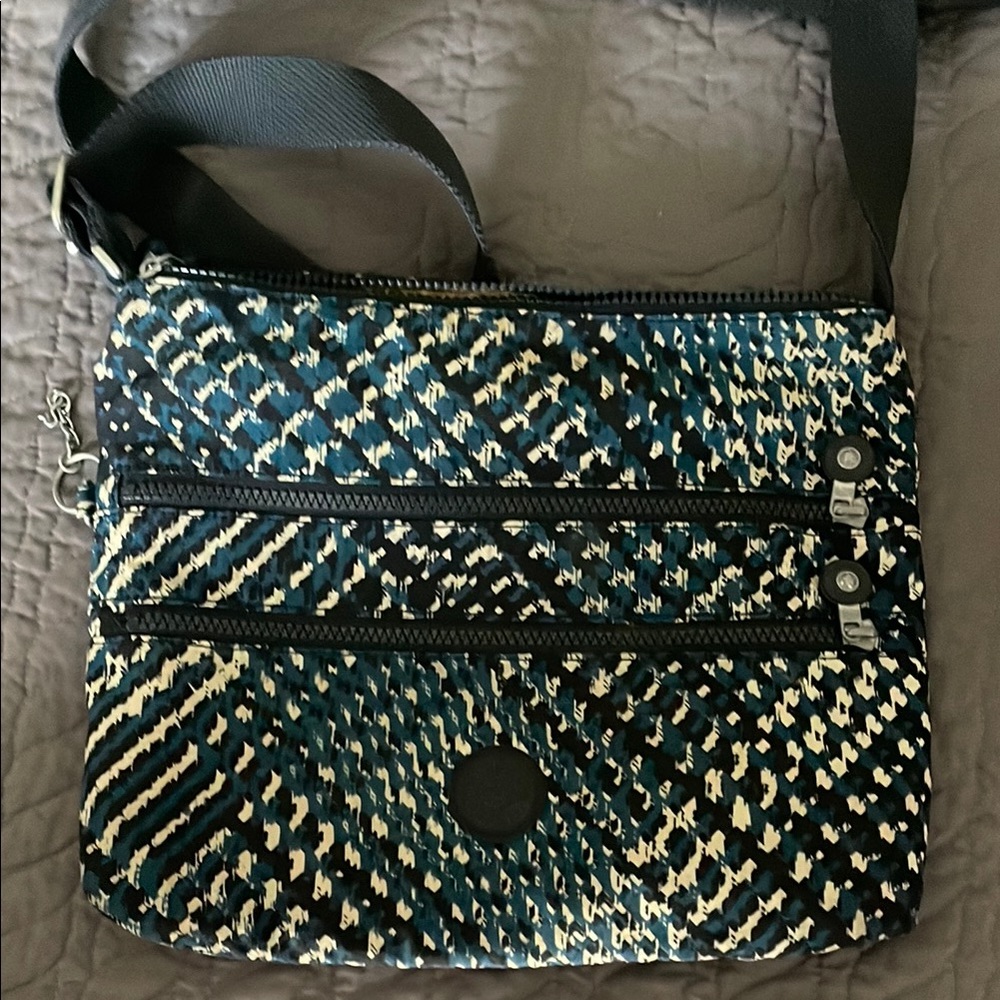 Kipling - Stylish Black and Blue Crossbody Bag